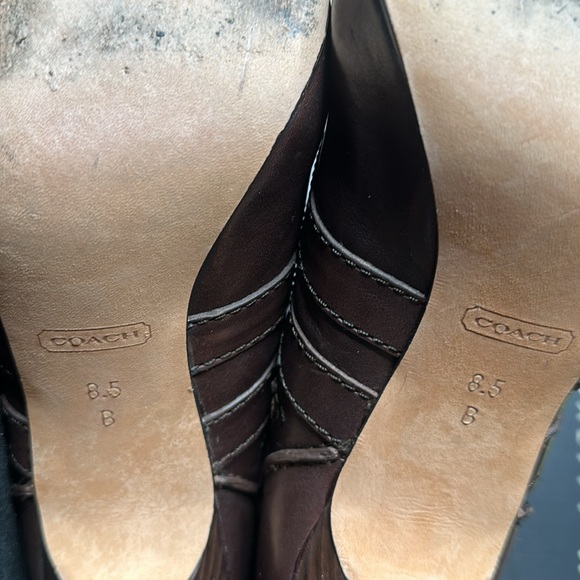 Coach Marsha boots Leather Chestnut (brown)  size 8.5 excellent condition - Picture 7 of 9